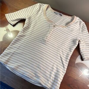 Joe’s Striped Beige and White Top